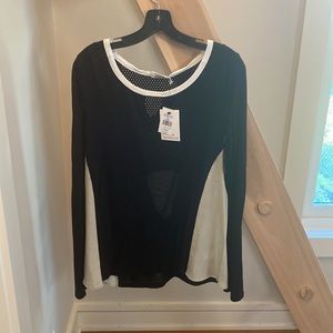 Black cream and white long sleeve Aiko shirt